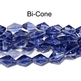Bi Cone Purple Fine Quality of Czechoslovakian (Czech Rep.) Crystal Beads