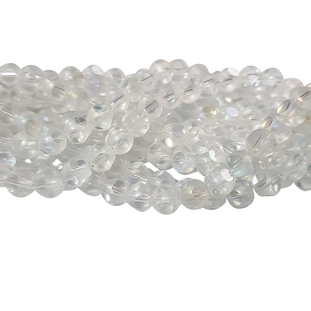 Size 5X5MM, ROUND CRYSTAL GLASS BEADS, SOLD BY PER STRAND(18~20 INCHES), ABOUT 95~98 BEADS