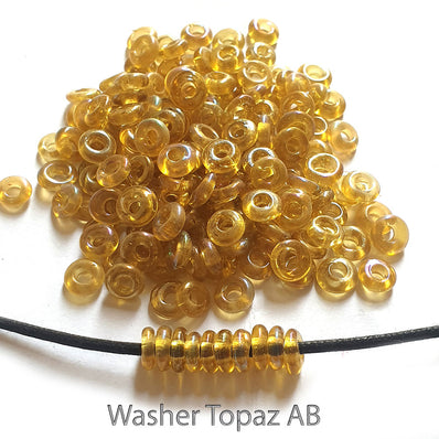 200 Pcs Loose czech republic Ab finish glass beads for jewelry and crafts making The beads size about 7mm and thickness about 3mm
