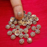 50 Pcs Pack, Size about 9x3mm Silver plated bead cap for jewelry making