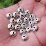 30 PCS PACK, 11 MM, SILVER OXIDIZED BEAD CAP FINDINGS FOR JEWELRY MAKING
