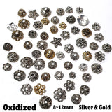 100 Pcs Pack Random Mix assortment Bead oxidized cap for jewellery making 2nd quality