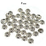 50 PIECES PACK' 9 MM SILVER OXIDISED CAPS