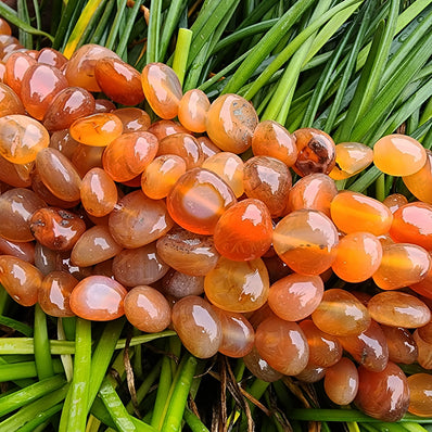 ONYX TUMBLE BEADS ' 12-14 MM ' SOLD BY PER LINE' 34-36 PIECES APPROX