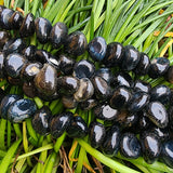 ONYX TUMBLE BEADS ' 13-15 MM ' SOLD BY PER LINE' 34-36 PIECES APPROX
