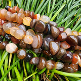 ONYX TUMBLE BEADS ' 13-15 MM ' SOLD BY PER LINE' 34-36 PIECES APPROX