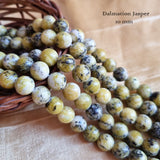 10 MM, DALMATIAN' SEMI PRECIOUS BEADS JEWELRY MAKING, NATURAL AND AUTHENTIC GEMSTONE BEADS' APPROX 37-38 PIECES