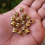 20 PCS PACK, 7X12 MM SIZE, GOLD PLATED, HIGH QUALITY OF PENDANT BAIL FINDING RAW JEWELRY MAKING MATERIALS