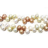 Shaded Drop Size Hole Freshwater Real Pearl Sold Per Line Approximately Size 6~8 Milimeters Nos of Pcs Approx 93 Beads
