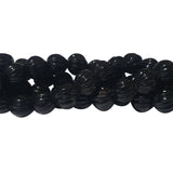 10mm Size Pumpkin courugated glass beads high quality sturg in black cotton threads 16 inches line Approx 42~43 Beads best seller jewelry making beads