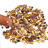 500 Pcs Pack, 6x4mm, Topaz Brown, Flat Back Drop Acrylic crystal Rhinestones imitaion Gems for Costume Making, FLAT BACK USED IN JEWELLERY ,HOBBY WORK ,NAIL ART ,CRAFT WORK ETC