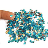 500 Pcs Pack, 5x3mm, Deep Turquoise Blue, Flat Back Drop Acrylic crystal Rhinestones imitaion Gems for Costume Making, FLAT BACK USED IN JEWELLERY ,HOBBY WORK ,NAIL ART ,CRAFT WORK ETC
