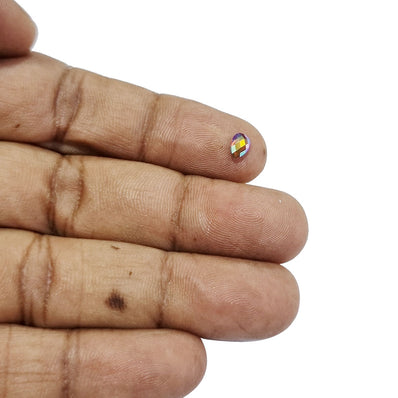 500 PIECES Size 6x4mm, Brown AB, Flat Back Drop Acrylic crystal Rhinestones imitaion Gems for Costume Making, FLAT BACK USED IN JEWELLERY ,HOBBY WORK ,NAIL ART ,CRAFT WORK ETC