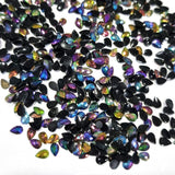 Size 6x4mm, Black Rainbow, Flat Back Drop Acrylic crystal Rhinestones imitaion Gems for Costume Making, FLAT BACK USED IN JEWELLERY ,HOBBY WORK ,NAIL ART ,CRAFT WORK ETC