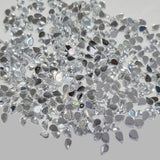 Size 6x4mm, Clear White, Flat Back Drop Acrylic crystal Rhinestones imitaion Gems for Costume Making, FLAT BACK USED IN JEWELLERY ,HOBBY WORK ,NAIL ART ,CRAFT WORK ETC