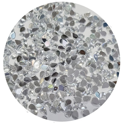 Size 6x4mm, Clear White, Flat Back Drop Acrylic crystal Rhinestones imitaion Gems for Costume Making, FLAT BACK USED IN JEWELLERY ,HOBBY WORK ,NAIL ART ,CRAFT WORK ETC