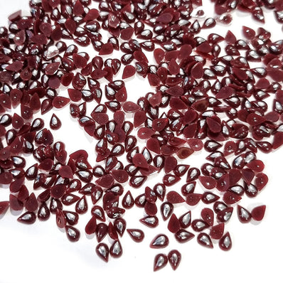 500 Pcs Pack, 6x4mm, Marron with silver drop, Flat Back Drop Acrylic crystal Rhinestones imitaion Gems for Costume Making, FLAT BACK USED IN JEWELLERY ,HOBBY WORK ,NAIL ART ,CRAFT WORK ETC