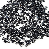 500 Pcs Pack, 6x4mm,  Black with silver drop, Flat Back Drop Acrylic crystal Rhinestones imitaion Gems for Costume Making, FLAT BACK USED IN JEWELLERY ,HOBBY WORK ,NAIL ART ,CRAFT WORK ETC