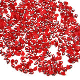 500 Pcs Pack, 6x4mm, Red with silver drop, Flat Back Drop Acrylic crystal Rhinestones imitaion Gems for Costume Making, FLAT BACK USED IN JEWELLERY ,HOBBY WORK ,NAIL ART ,CRAFT WORK ETC
