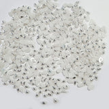 500 Pcs Pack, 6x4mm, white with silver drop, Flat Back Drop Acrylic crystal Rhinestones imitaion Gems for Costume Making, FLAT BACK USED IN JEWELLERY ,HOBBY WORK ,NAIL ART ,CRAFT WORK ETC