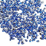 500 Pcs Pack, 6x4mm, Blue with silver drop, Flat Back Drop Acrylic crystal Rhinestones imitaion Gems for Costume Making, FLAT BACK USED IN JEWELLERY ,HOBBY WORK ,NAIL ART ,CRAFT WORK ETC