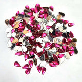 500 PCS PACK DROP ACRYLIC CRYSTAL RHINESTONES IMITAION GEMS FOR COSTUME MAKING, FLAT BACK USED IN JEWELLERY ,HOBBY WORK ,NAIL ART ,CRAFT WORK ETC in Size about  7x10 Milimeter