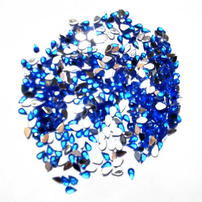 500 PCS PACK DROP ACRYLIC CRYSTAL RHINESTONES IMITAION GEMS FOR COSTUME MAKING, FLAT BACK USED IN JEWELLERY ,HOBBY WORK ,NAIL ART ,CRAFT WORK ETC in Size about  4x6 Milimeter