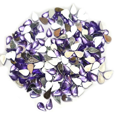 500 PCS PACK DROP ACRYLIC CRYSTAL RHINESTONES IMITAION GEMS FOR COSTUME MAKING, FLAT BACK USED IN JEWELLERY ,HOBBY WORK ,NAIL ART ,CRAFT WORK ETC in Size about  7x10 Milimeter