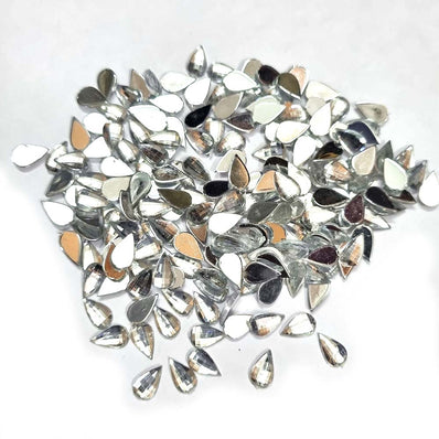 500 PCS PACK DROP ACRYLIC CRYSTAL RHINESTONES IMITAION GEMS FOR COSTUME MAKING, FLAT BACK USED IN JEWELLERY ,HOBBY WORK ,NAIL ART ,CRAFT WORK ETC in Size about  7x10 Milimeter