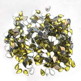500 PCS PACK DROP ACRYLIC CRYSTAL RHINESTONES IMITAION GEMS FOR COSTUME MAKING, FLAT BACK USED IN JEWELLERY ,HOBBY WORK ,NAIL ART ,CRAFT WORK ETC in Size about  4x6 Milimeter