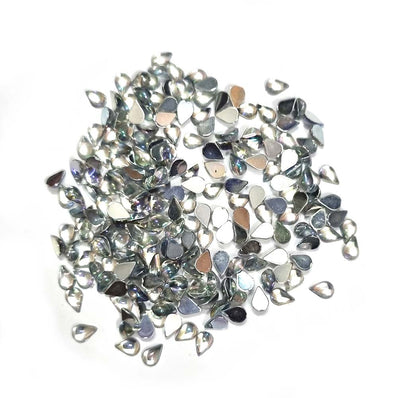 500 PCS PACK DROP ACRYLIC CRYSTAL RHINESTONES IMITAION GEMS FOR COSTUME MAKING, FLAT BACK USED IN JEWELLERY ,HOBBY WORK ,NAIL ART ,CRAFT WORK ETC in Size about  4x6 Milimeter