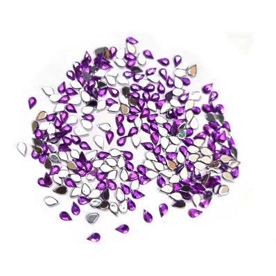 500 PCS PACK DROP ACRYLIC CRYSTAL RHINESTONES IMITAION GEMS FOR COSTUME MAKING, FLAT BACK USED IN JEWELLERY ,HOBBY WORK ,NAIL ART ,CRAFT WORK ETC in Size about  4x6 Milimeter