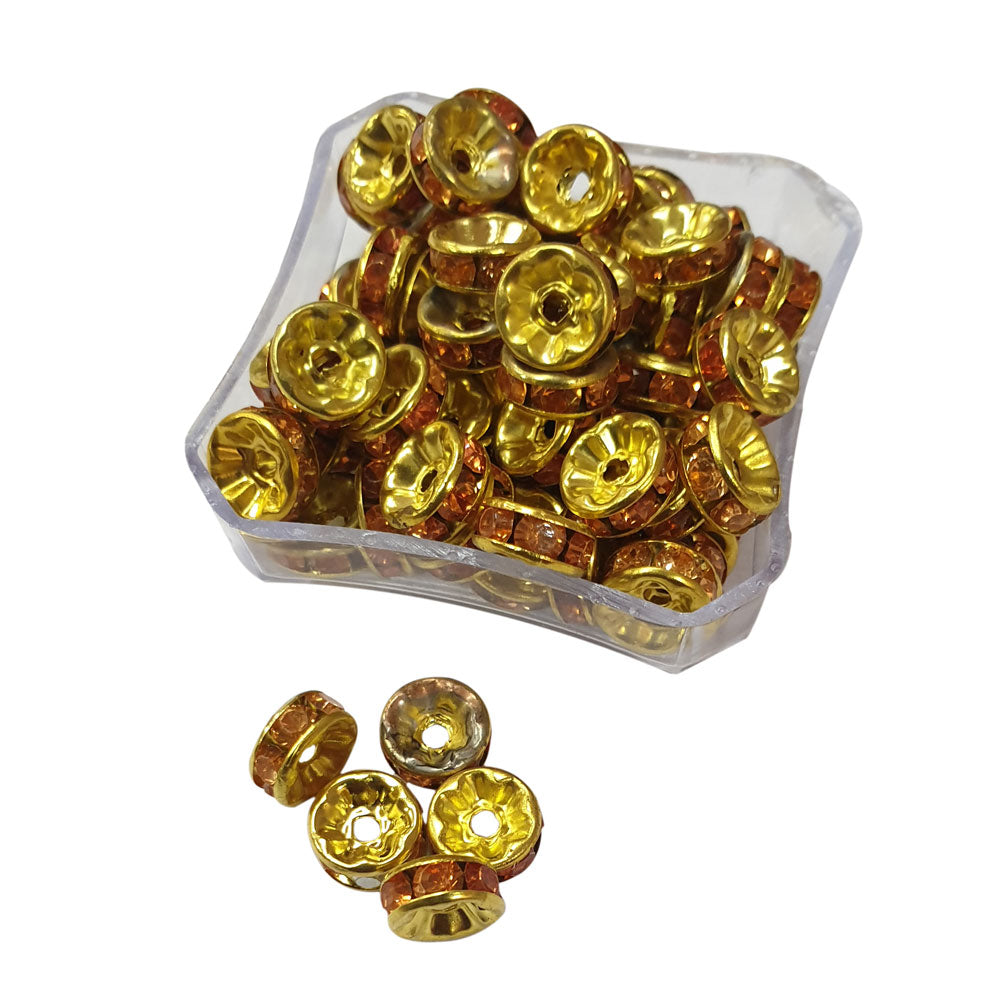 8mm Size  Rhinestone Beads for making jeweler, Price Per 100 Pcs Pack