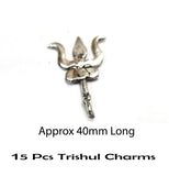 15 Pcs Pack, 40mm Oxidized Jewelry making charms