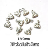 70 Pcs Pack, 12x9mm Oxidized Jewelry making Buddha charms