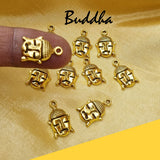 24 Pcs Pack, Buddha Charms Pendant Jewelry Making Raw Materials Gold