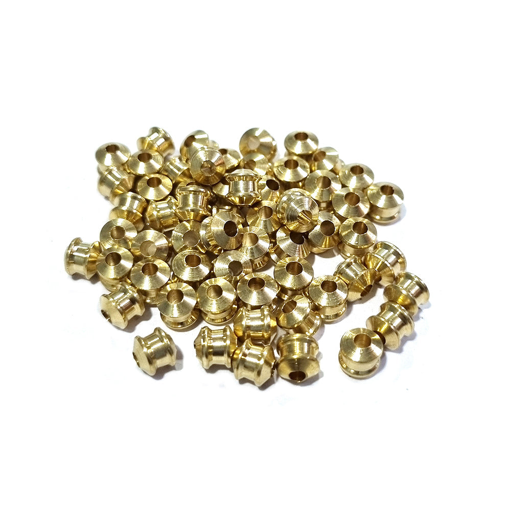 4x5mm Barrel Shape 50/Pcs DOKRA BRASS BEADS FOR TRIBAL JEWELLERY FISHI – Madeinindia Beads