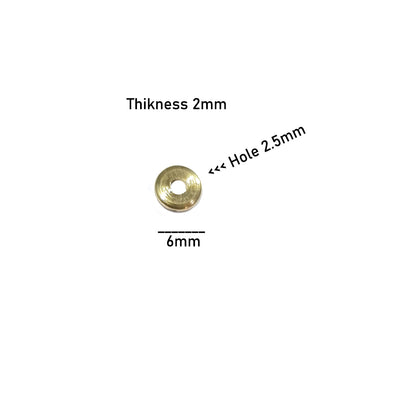 6x2mm Heishi Waster Disc 100/Pcs DOKRA BRASS BEADS FOR TRIBAL JEWELLERY FISHING LURE TRIBES BEADS SOLID RAW BRASS
