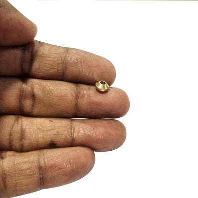 6-7x4mm Saucer Disc 50/Pcs DOKRA BRASS BEADS FOR TRIBAL JEWELLERY FISHING LURE TRIBES BEADS SOLID RAW BRASS