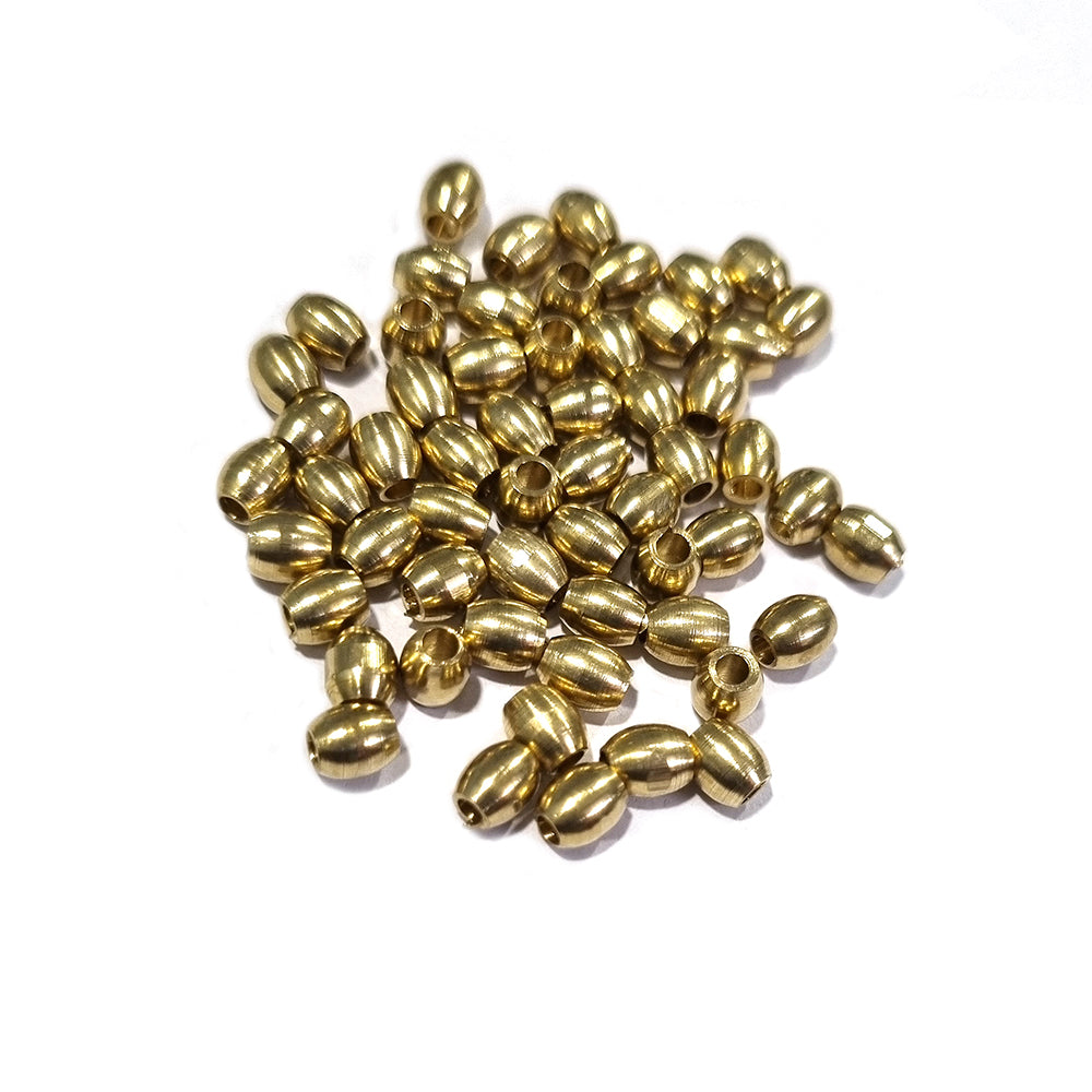 5x4mm Oval 50/Pcs DOKRA BRASS BEADS FOR TRIBAL JEWELLERY FISHING LURE – Madeinindia Beads