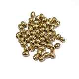 6x4mm Oval 50/Pcs DOKRA BRASS BEADS FOR TRIBAL JEWELLERY FISHING LURE TRIBES BEADS SOLID RAW BRASS