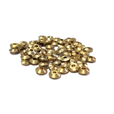 5x2mm Disc Saucer 50/Pcs DOKRA BRASS BEADS FOR TRIBAL JEWELLERY FISHING LURE TRIBES BEADS SOLID RAW BRASS