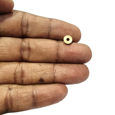6x2mm Washer Heishi Shape 50/Pcs DOKRA BRASS BEADS FOR TRIBAL JEWELLERY FISHING LURE TRIBES BEADS SOLID RAW BRASS