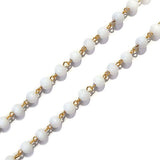 White Gold Wire Link 1 Meter Pack, 6mm size beads, link Rosary Chain Rosary