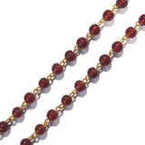 Red Gold Wire Link 1 Meter Pack, 6mm size beads, link Rosary Chain Rosary