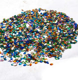 Crystal finish Rhinestones Mix Color Boat Shape 2x3mm Size 1440 Pieces Pack
