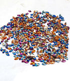 Gold Line Crystal finish Rhinestones Mix Color Boat Shape 3x5mm Size 1440 Pieces Pack