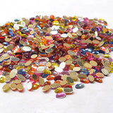 Crystal finish Rhinestones Mix Color Oval Shape 4x6mm Size 1440 Pieces Pack