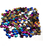 Crystal finish Rhinestones Mix Color Oval Shape 6x8mm Size 720 Pieces Pack