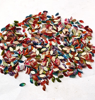 Lady bug dotted finish Rhinestones Black Color Assorted Shape 3-5mm Size 1440 Pieces Pack